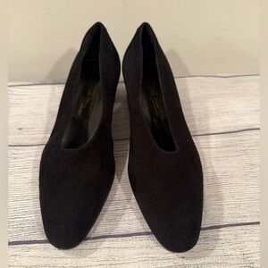 SESTO MEUCCI Chic Black suede Women's block heels/ size 6
